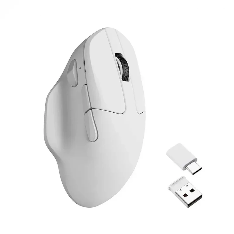 Mouse wireless Keychron Keychron M7 Wireless Mouse, DPI Range 100-26000, 650 IPS, Polling Rate 1000 Hz (2.4 GHz/Bluetooth/Wired mode), Battery 600 mAh, USB Type-C, White (mouse/мышь)