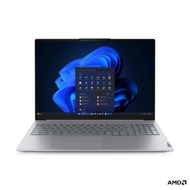 Laptop LENOVO Lenovo ThinkBook 16 G9 AHP Arctic Grey - 16” WUXGA IPS 400nits (AMD Ryzen 7 250, 32GB (2x16GB) DDR5-5600, 512GB SSD M.2 2242 NVMe (2xslots), AMD Radeon 780M Graphics, WiFi7 + BT5.4, 2xUSB4-C (40Gbps), LAN, HDMI, SD CR, FPR, FHD IR CAM, Backlit KB RU,