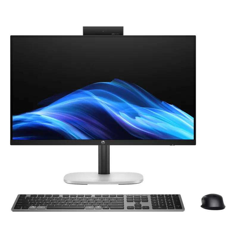 PC All-in-One HP All-in-One PC - 23.8” HP ProStudio 4 AiO G1i - FHD IPS, Intel Core Ultra 5 225T, 1x16GB (2 slots) DDR5 SODIMM, 512GB SSD 2280 PCIe NVMe, Intel Arc Graphics, WiFi6E + BT5.3, 5MP Cam, LAN, SD CR, 150W PSU, USB KB+MS 125, Fix Height Stand, FreeDOS, 3Y N