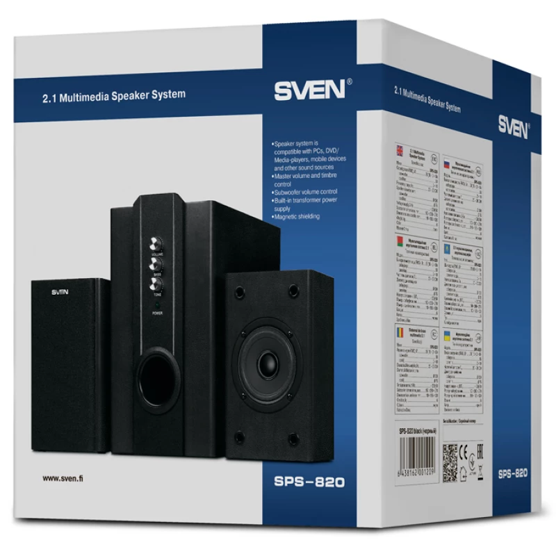 Boxa SVEN SPS-820 BLACK, 2.1, 38W