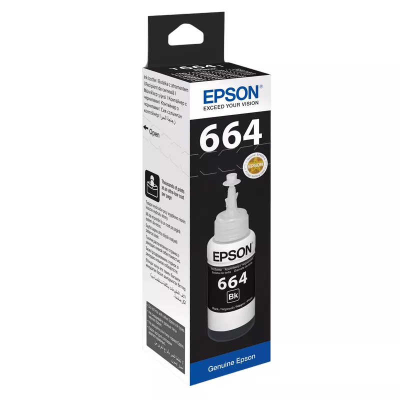 Flacon cerneala EPSON T6641BK BLACK (C13T66414A), (70ML)