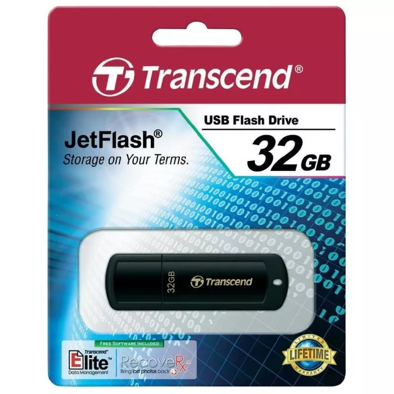 Флешка TRANSCEND JETFLASH 350, 32GB, USB2.0 Black,  Classic