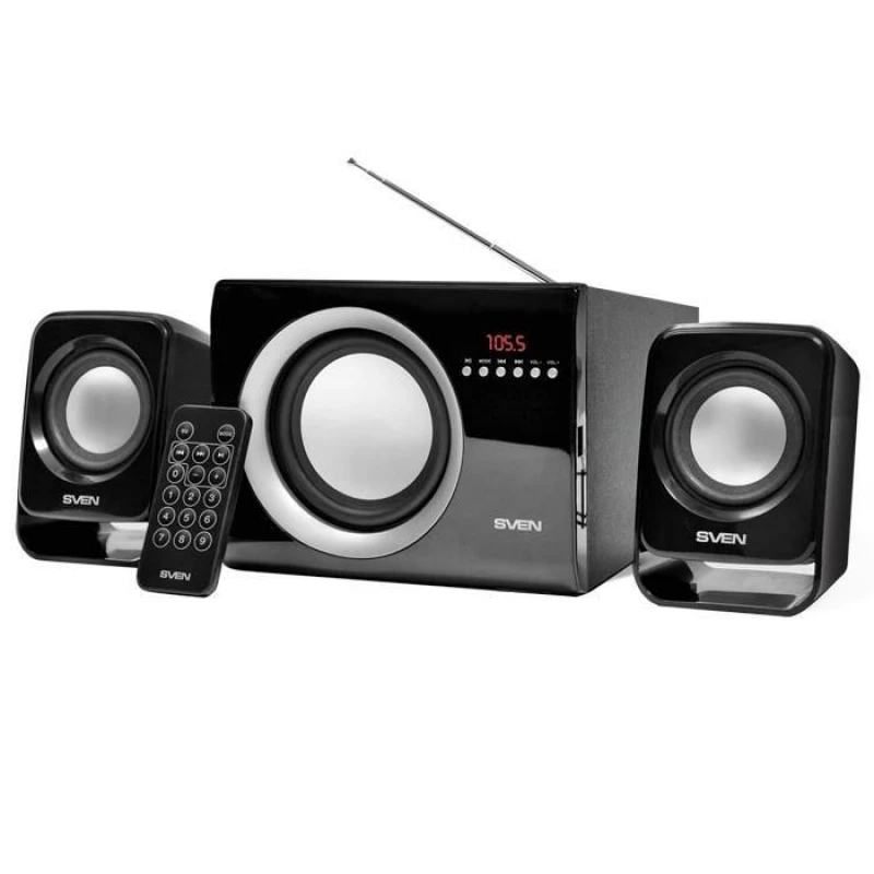 Колонка SVEN MS-300, 2.1, Black,  28W,  14W + 2x7W