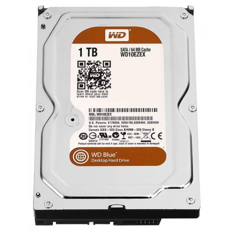 HDD WD BLUE DESKTOP (10EZEX), 3.5 1.0TB, 64MB 7200rpm