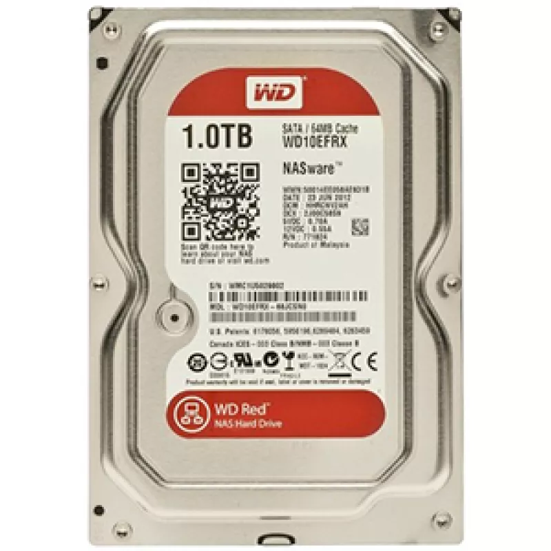 HDD WD Red NAS (WD10EFRX), 3.5 1.0TB, 64MB 5400rpm