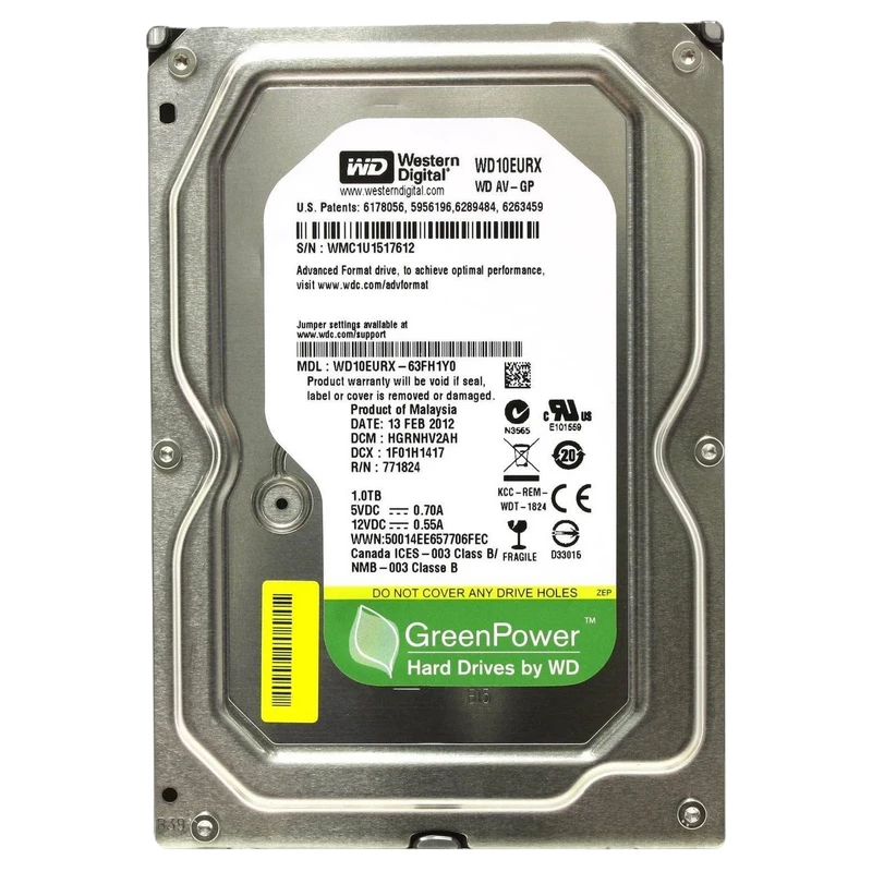 HDD WD AV-GP (10EURX), 3.5 1.0TB, 64MB 7200rpm
