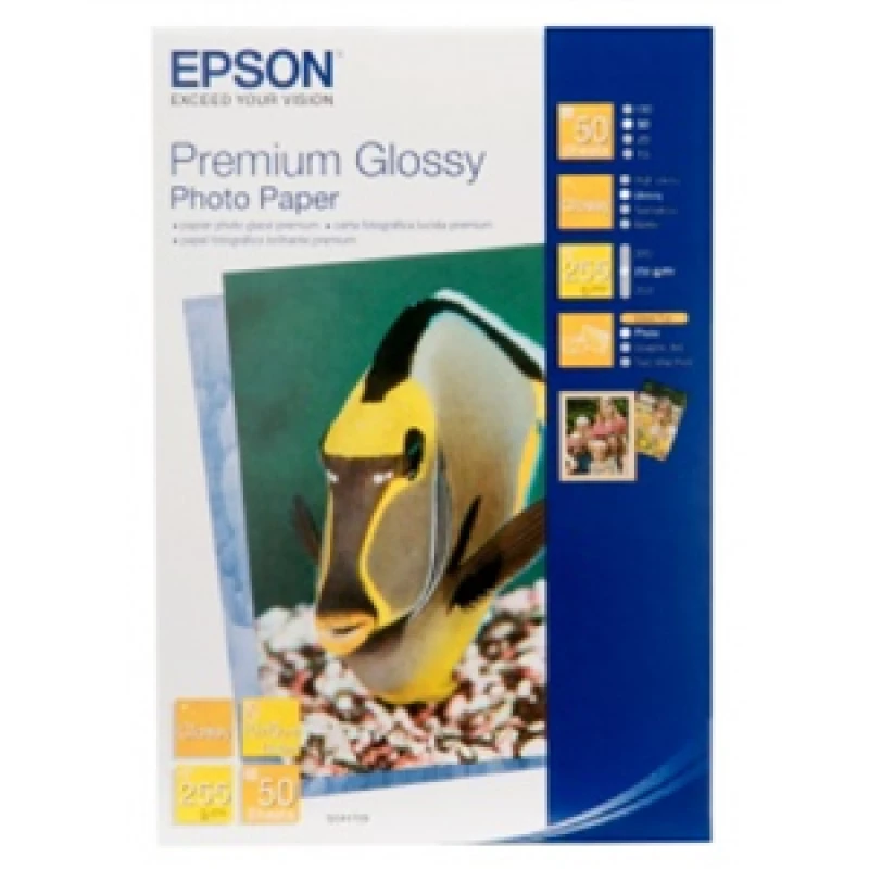 Фотобумага EPSON Premium Glossy, 10 x 15 cm, 255gr,  m²,  50pcs