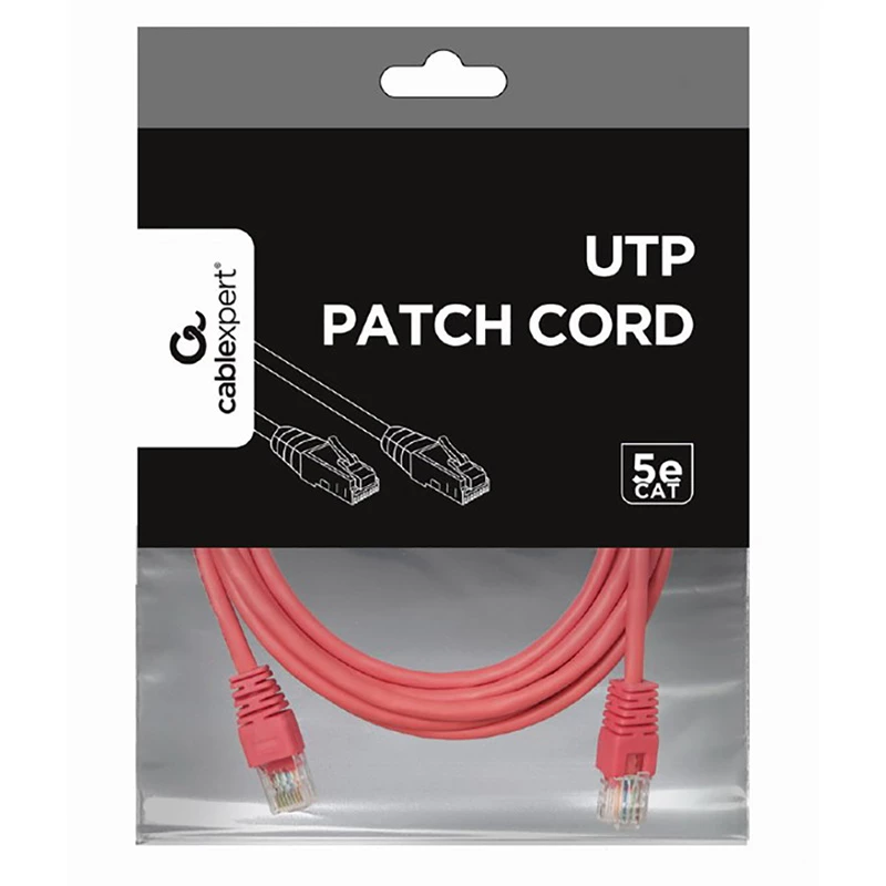 Patchcord GEMBIRD 3M,  PINK,  PP12-3M/RO,  CAT.5E, UTP
