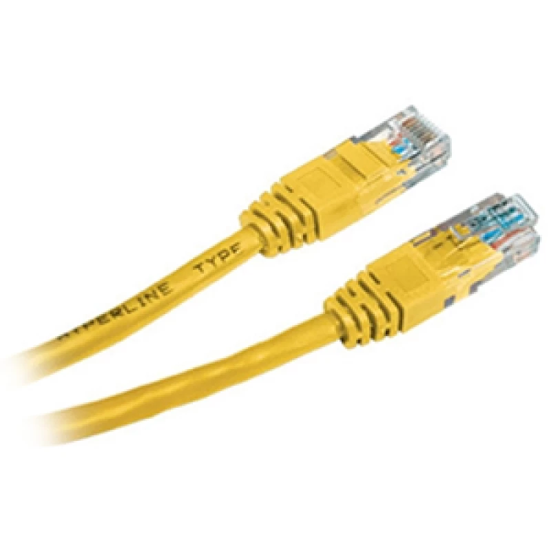 Patchcord GEMBIRD 5M,  YELLOW,  PP12-5M/Y,  CAT.5E, UTP