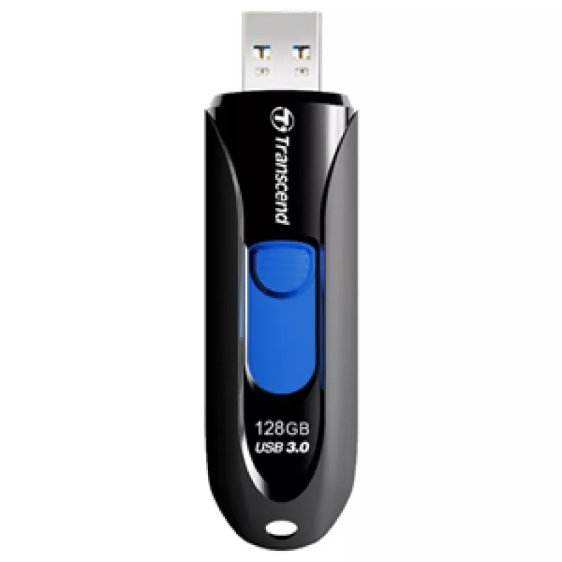Флешка TRANSCEND JETFLASH 790, 128GB, USB3.0 Black,  Capless