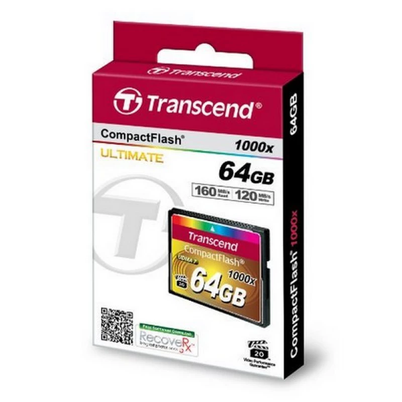 Card de memorie TRANSCEND TS64GCF1000, CompactFlash 64GB, 1000X